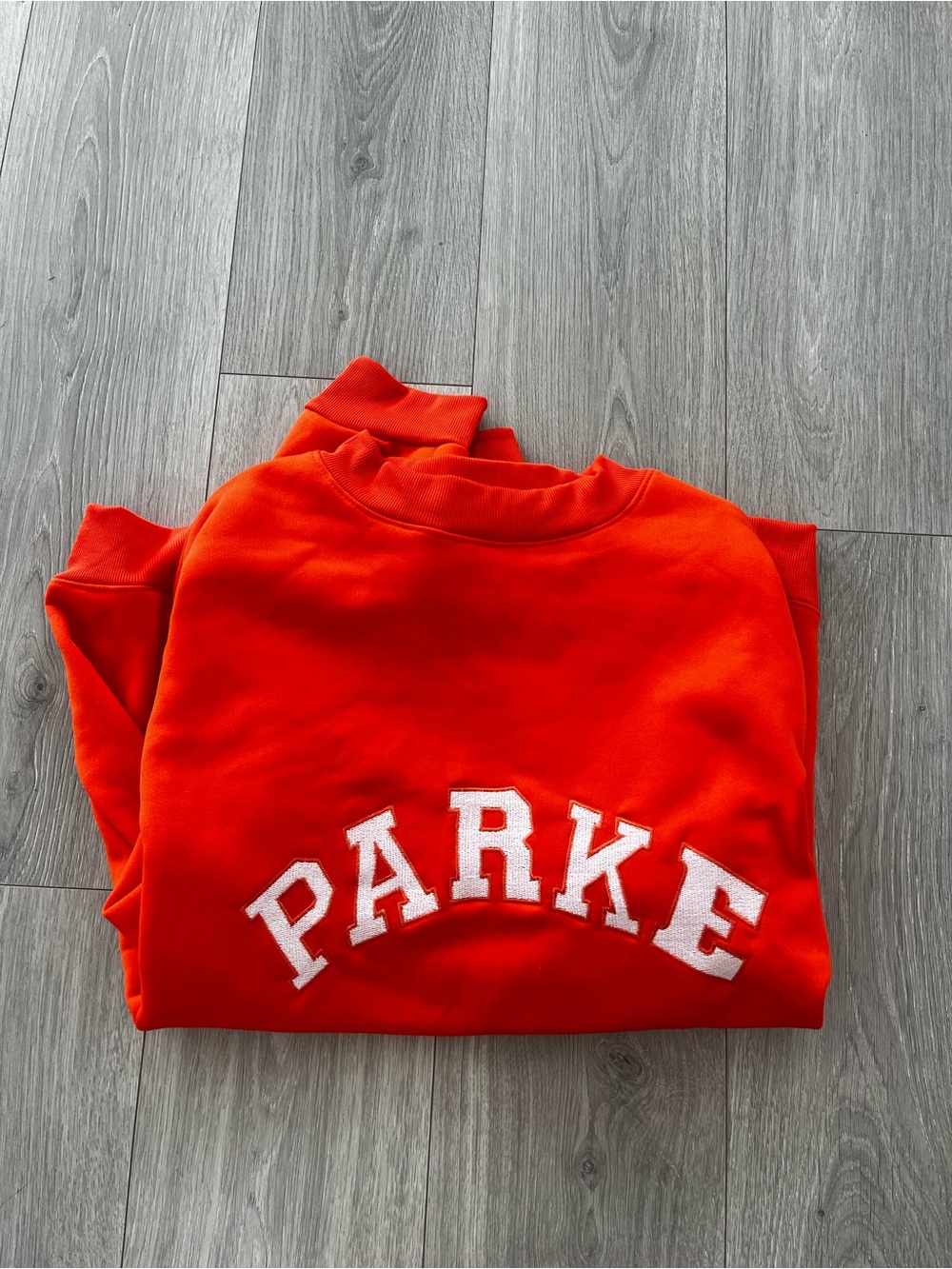 Orange-Red Crewneck Sweatshirt - no brand no tag